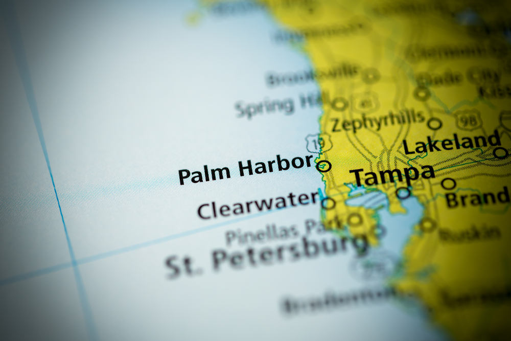 map showing palm harbor, fl